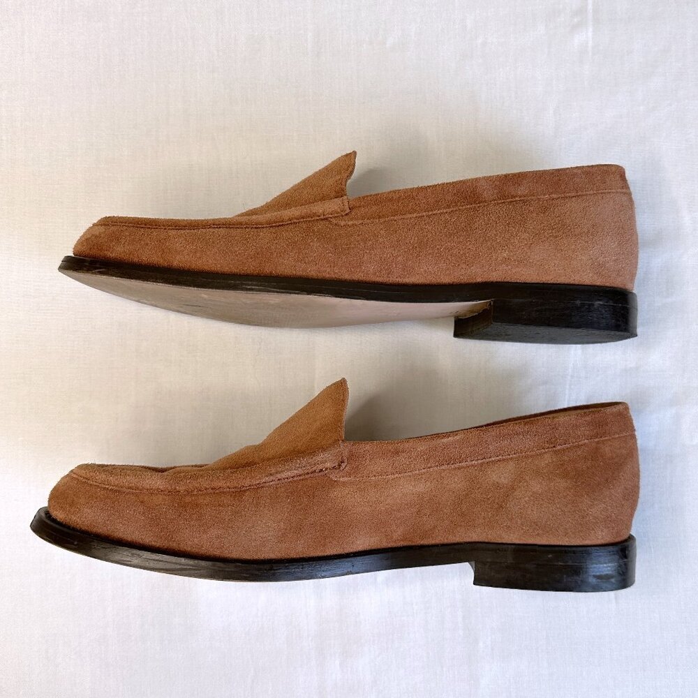J. Crew Winona Caramel Suede Loafers - Picture 5 of 13